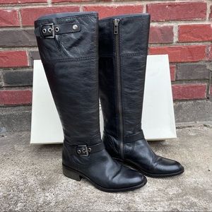 Coach Jacinda Black Riding Boot, Size 7M